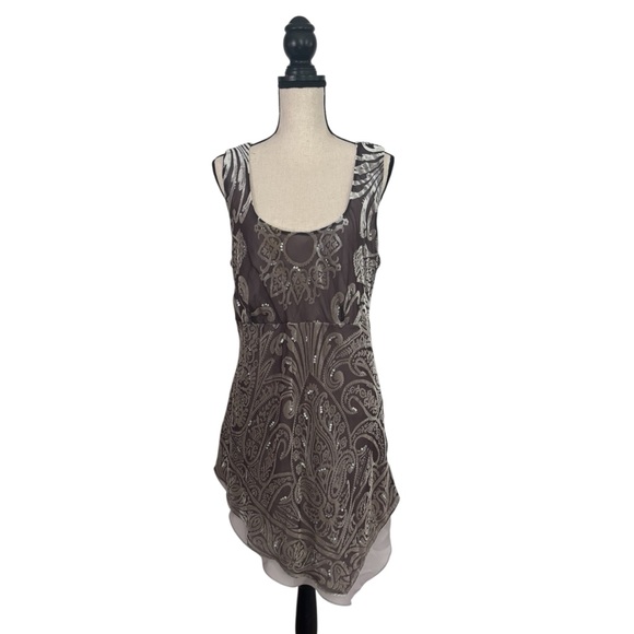 Lane Bryant Gray Paisley Tunic Top - Picture 1 of 11